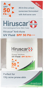 รูปภาพของ HIRUSCAR ANTI ACNE UV FLUID ฮีรูสการ์ แอนตี้แอคเน่ ยูวี ฟลูอิด 25ml.